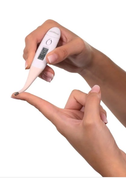 digitálny teplomer s ohybnou špičkou ružová